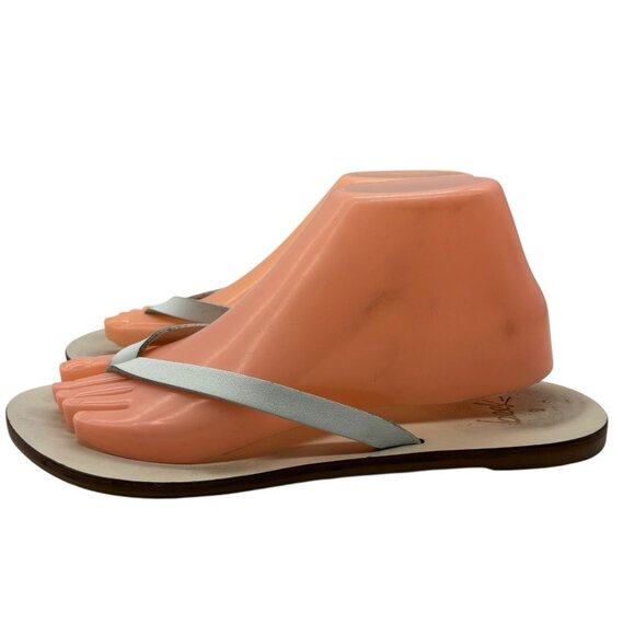 BEEK Sunbeam Leather Flip Flop Sandals Slip On Shoes Women Size 9 White- $139 - Picture 3 of 10